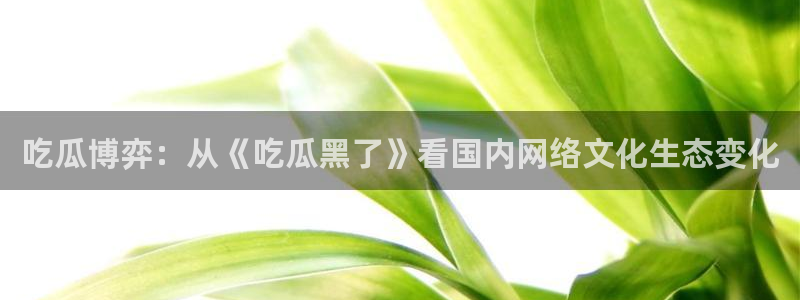 51吃瓜出品短剧怎么下载:吃瓜博弈:从《吃瓜黑了》看国内网络文化生态变化