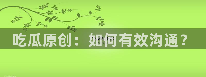 黑料,:吃瓜原创:如何有效沟通?
