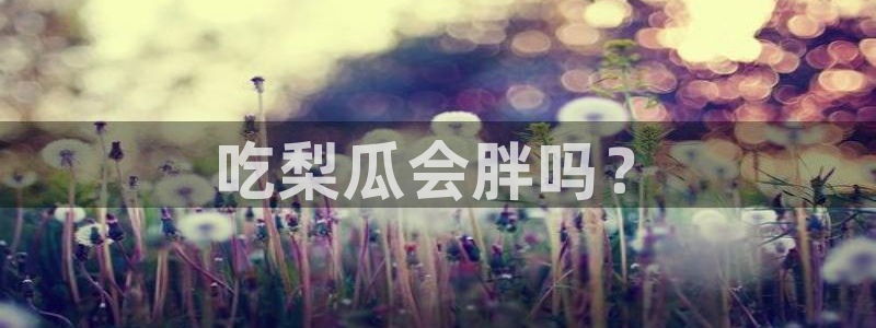 吃瓜网今日吃瓜 热门大瓜:吃梨瓜会胖吗?